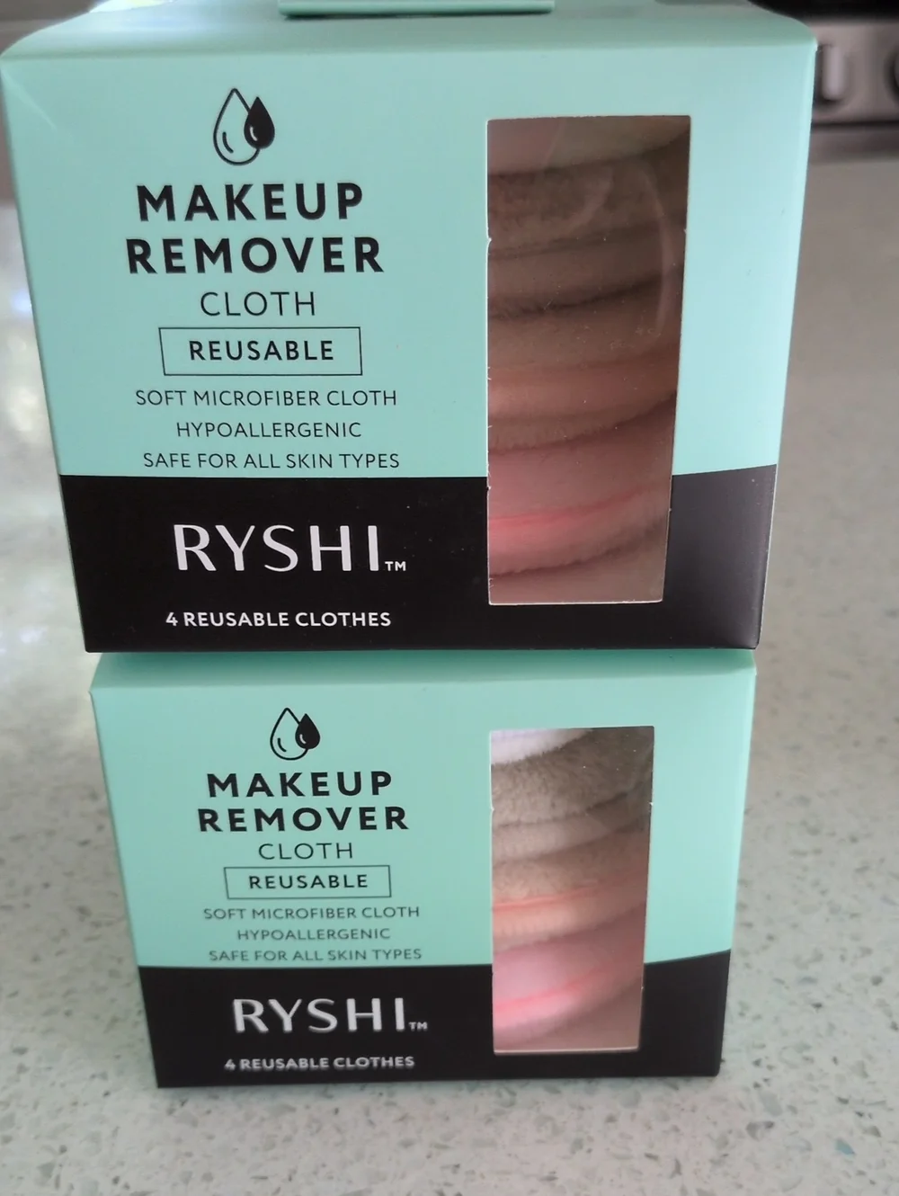 RYSHI Makeup Remover Cloths Set - 4 In Each Box Reusable